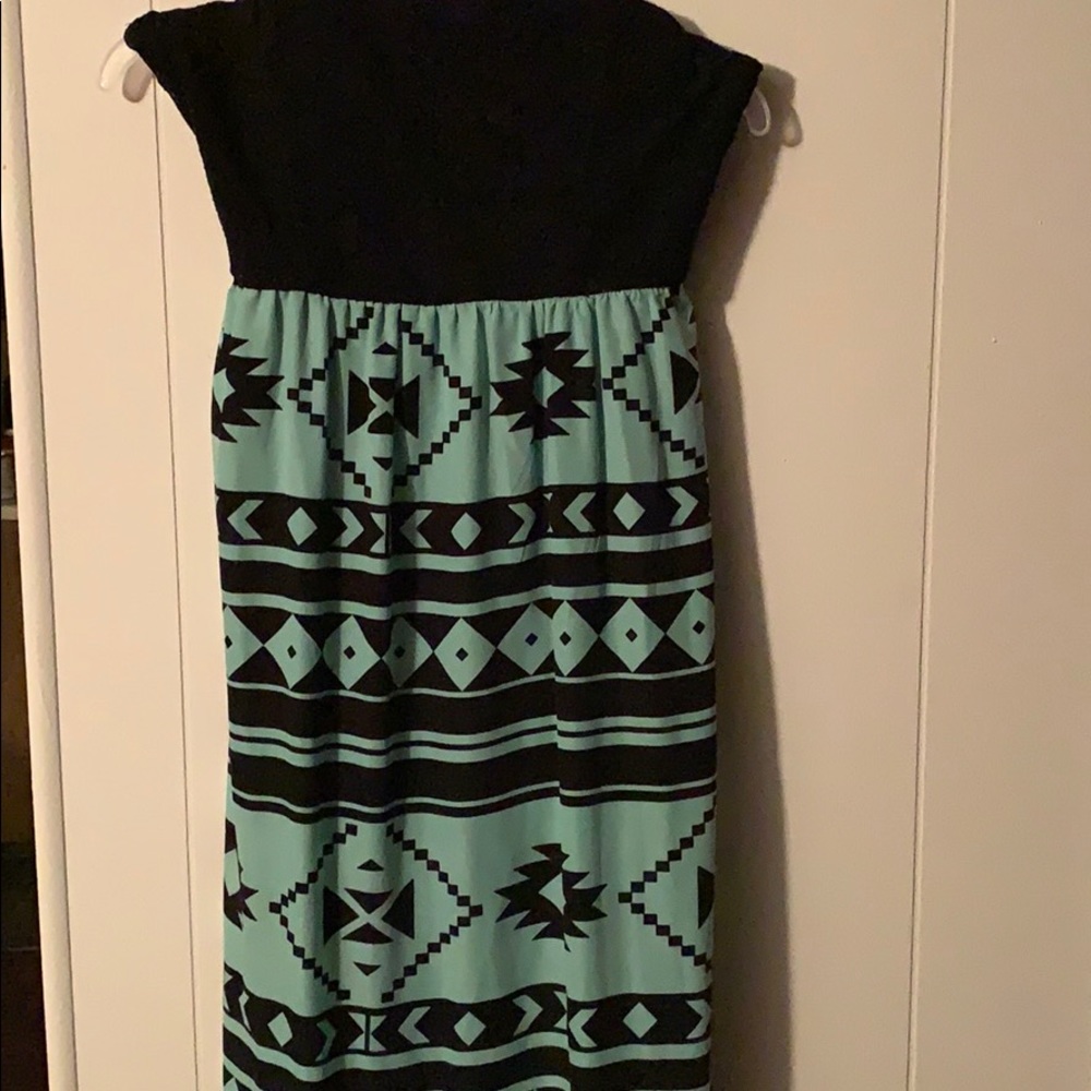 Black strapless maxi dress